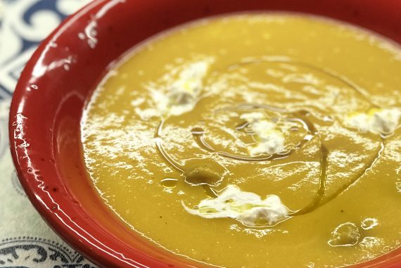 Crema di topinambur e zucca