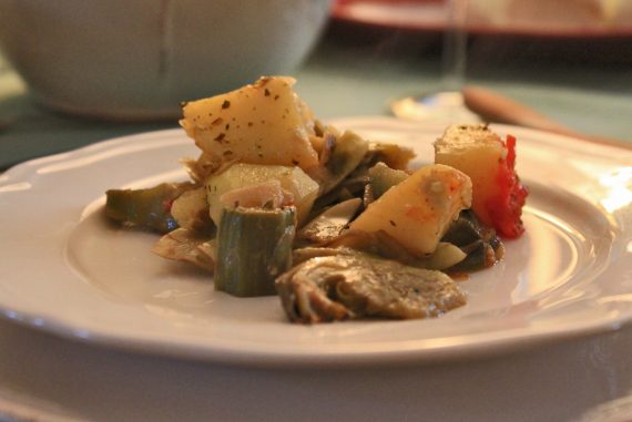 carciofi e patate