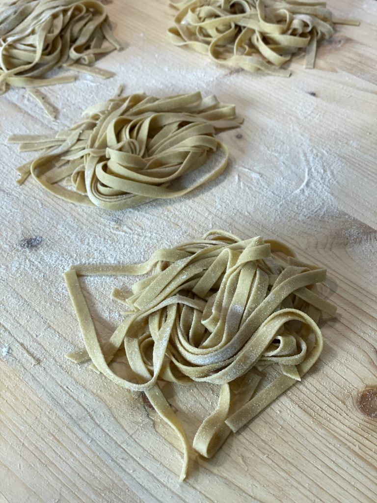 La pasta fresca, con le uova di oca. chiaramaci